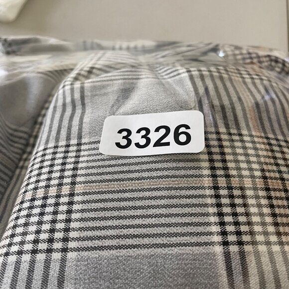 NWT H&M Women's XXL Gray Plaid Slim Fit Stretch Waist Tie Front Career Pants - Picture 10 of 10